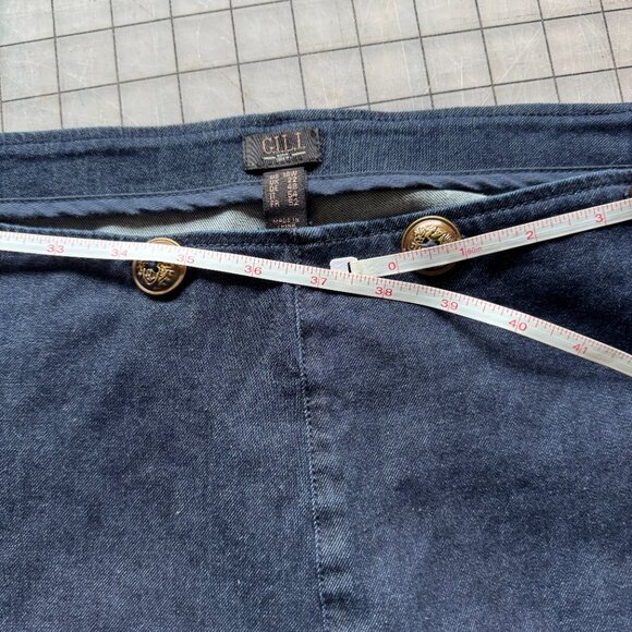 G.I.L.I. Nautical Wide Leg Mid Rise Denim Trousers US Size 18W, UK 22 - Picture 7 of 9